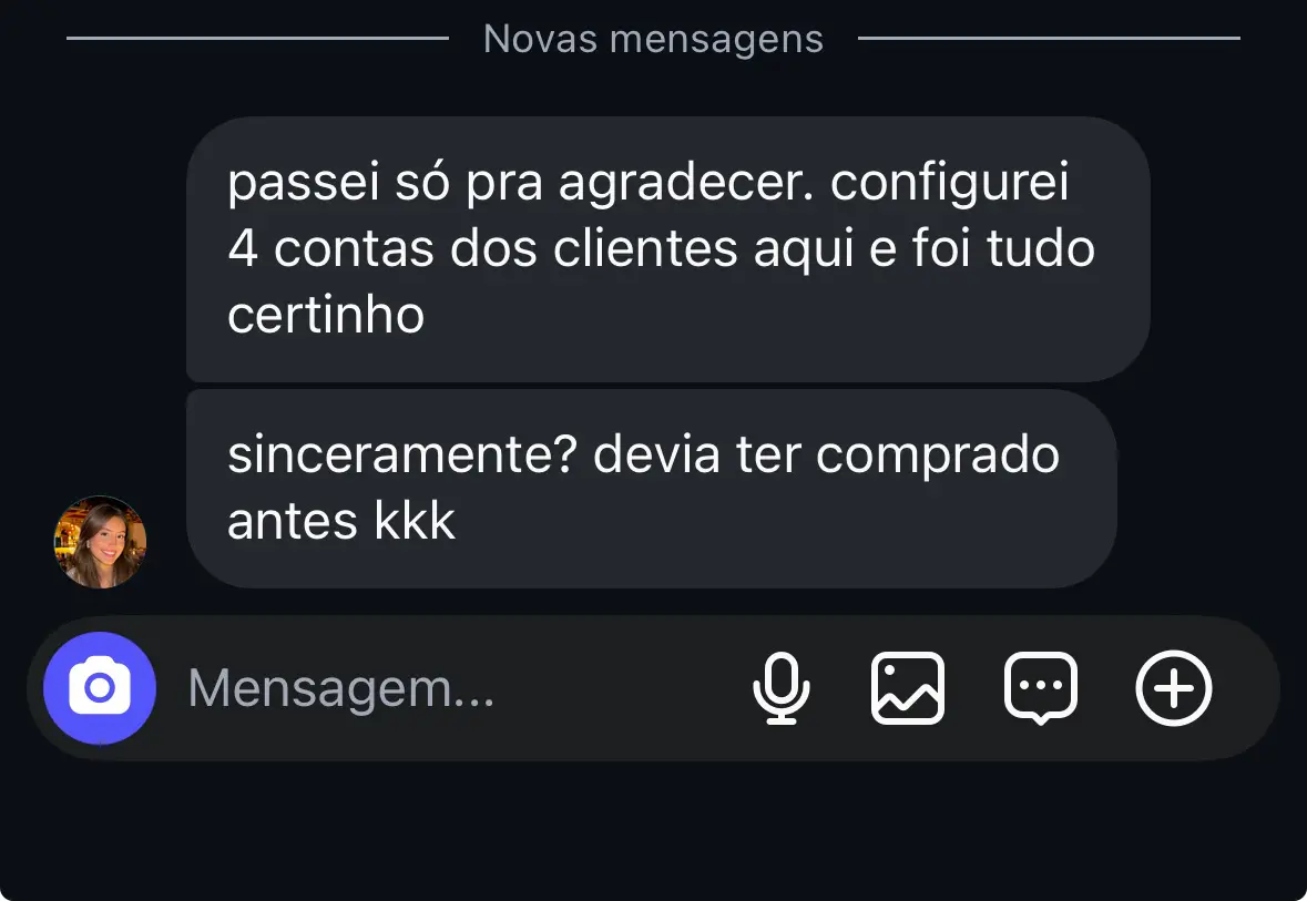 Cliente configurou 4 contas de clientes e falou que devia ter comprado antes